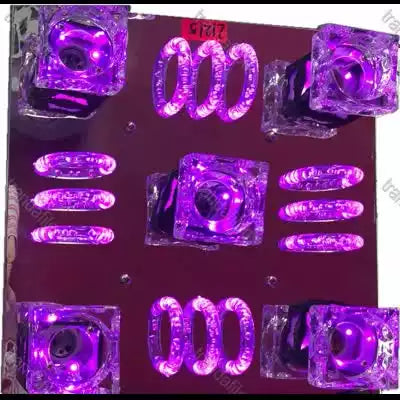 Lustra L8213/400, multicolora, telecomanda, 5*e27 dulie ceramica, leduri multicolor - lustra led