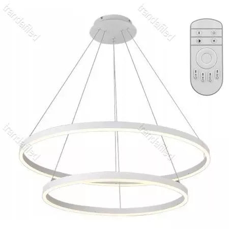 Lustre Led Living 8827 ,Telecomanda 40+60 cm , 150W , Lumina Neutra, ALB, CALD .reglabil pe inaltime - lustra led