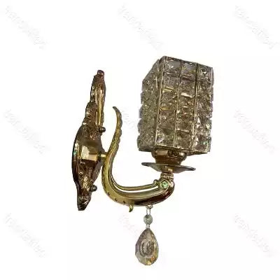 Aplica 5712/1 , cristal, 1*E27, schelet cromat, abajur alb transparent - lustra led