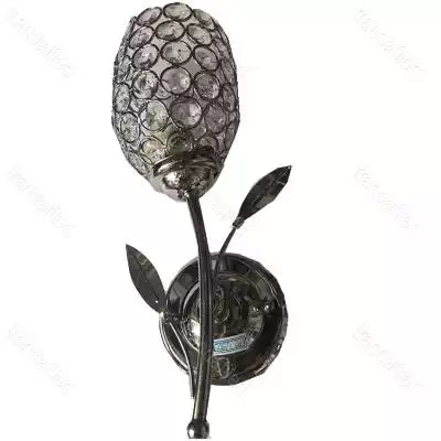 Aplica Perete 606/1 CH , cristal, 1*e27, schelet cromat, abajur Auriu 1x60w - lustra led