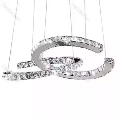 Lampa suspendata eleganta Pendul LED Varrazo, L8231, Crom-Cristal, 56W.telecomanda - lustra led
