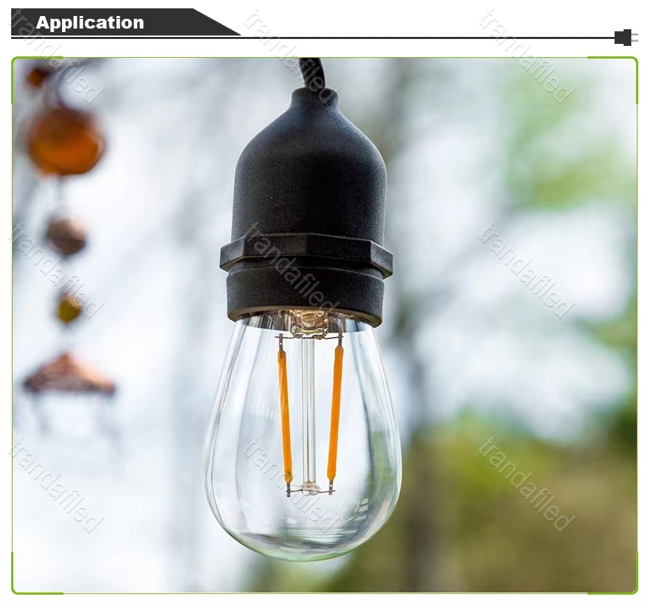 Ghirlanda luminoasa cu pendule, interconectabil, E27, IP65 - lustra led