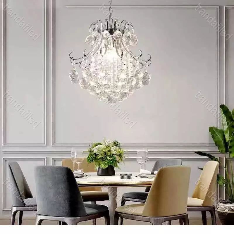 Candelabru cristal aluminiu/cristale artificiale, Lampa suspendata eleganta,culoarea cromului L501 Diametru 400mm - lustra led