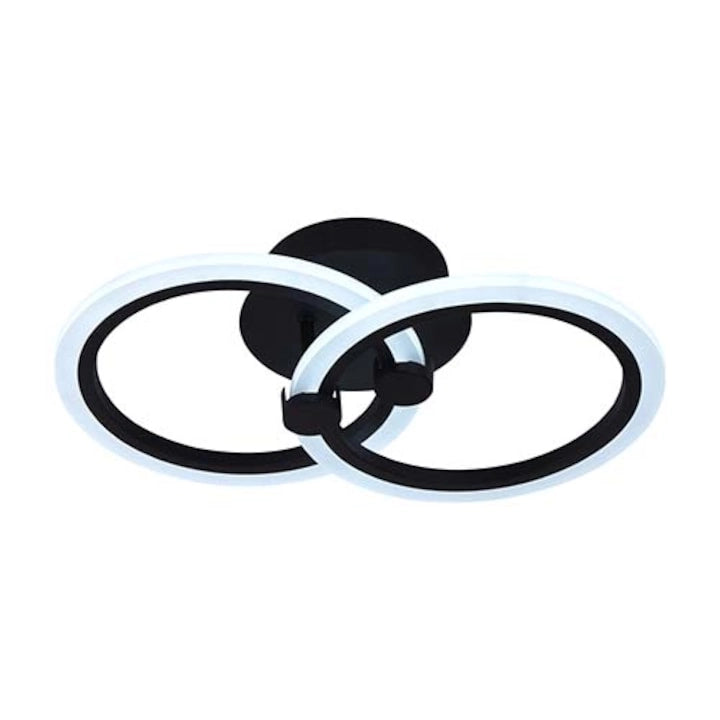 Lustra LED Model Cercuri 8823/8825/8826, cu Telecomanda, 3 Tipuri de Lumina, Intensitate Reglabila - lustra led