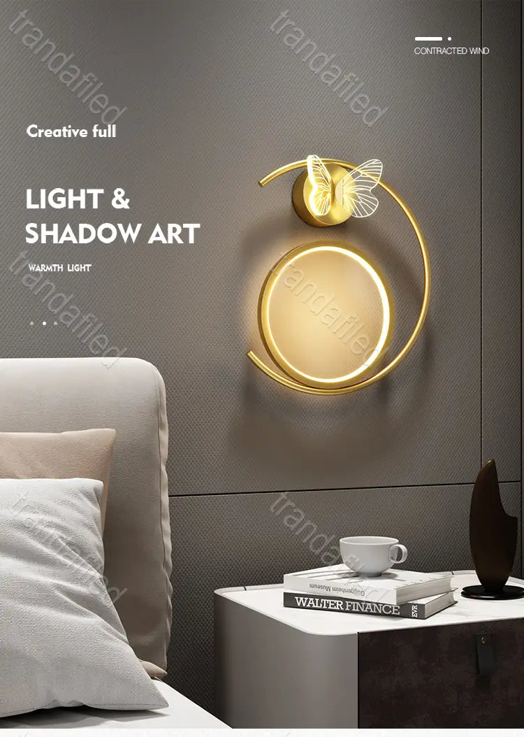 aplica-led-fluture-auriu-28w-cu-lumina-rece-naturala-calda-pentru-copii