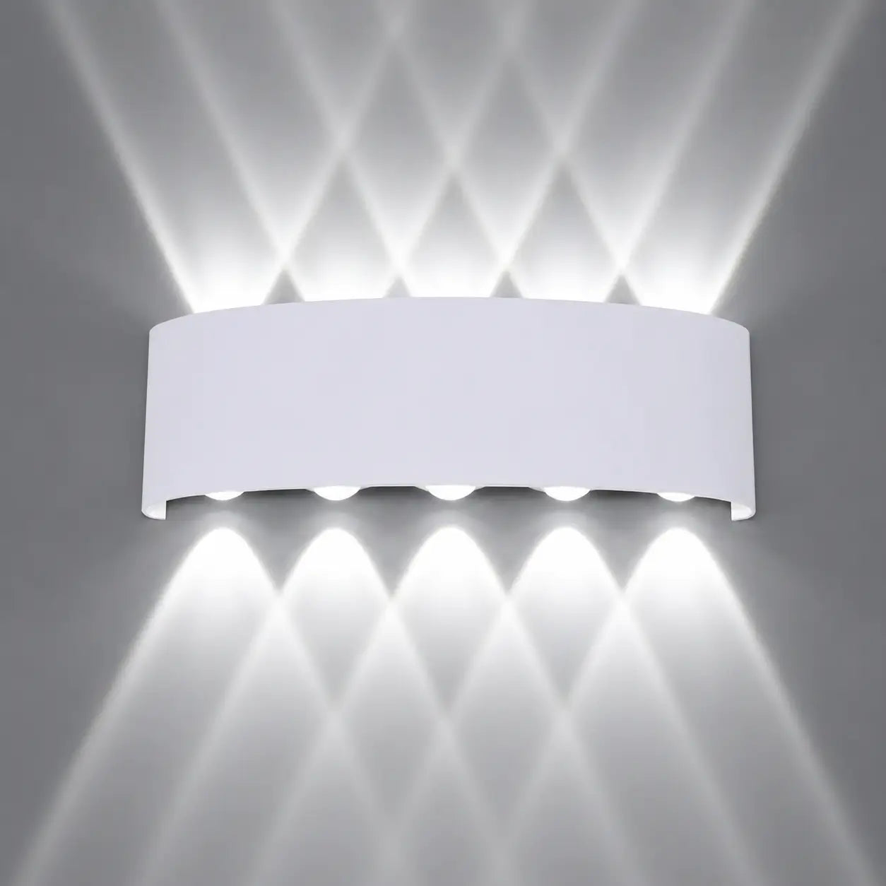 Aplică LED exterior perete gri antracit – efect fascicule lumină sus și jos pe perete, aluminiu vopsit