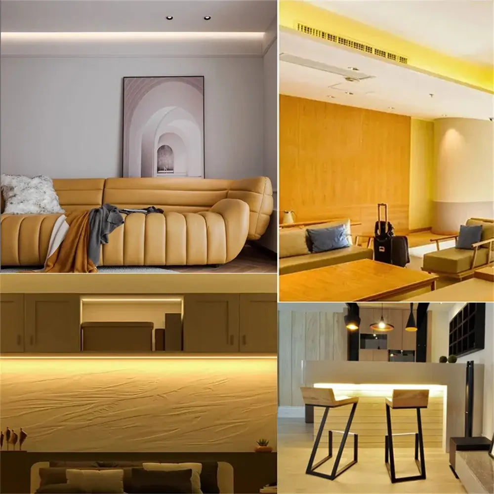 banda led neon alb cald iluminat interior living bucatarie