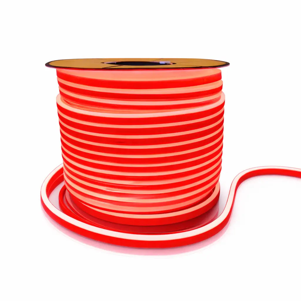 banda led neon flex 220v 100m rosu iluminat exterior ip65