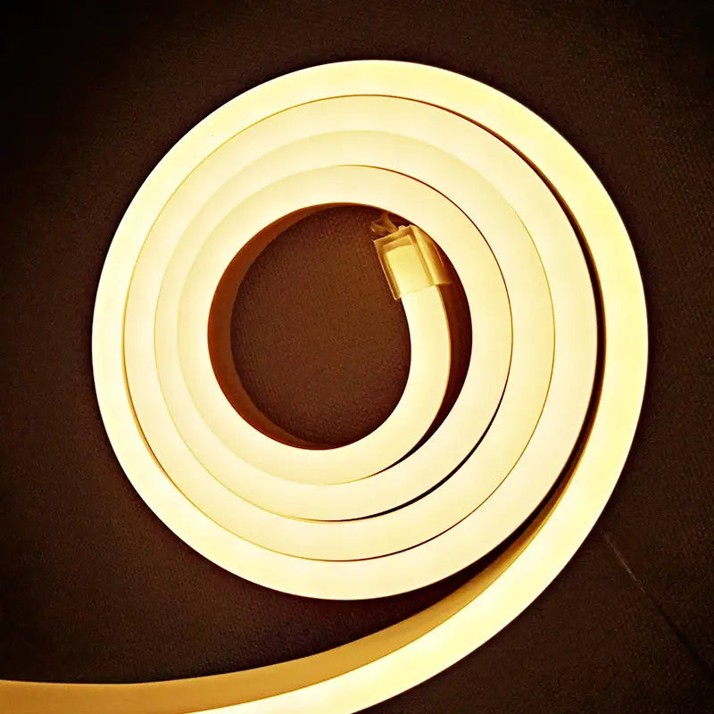 banda led neon flex alb cald iluminat decorativ