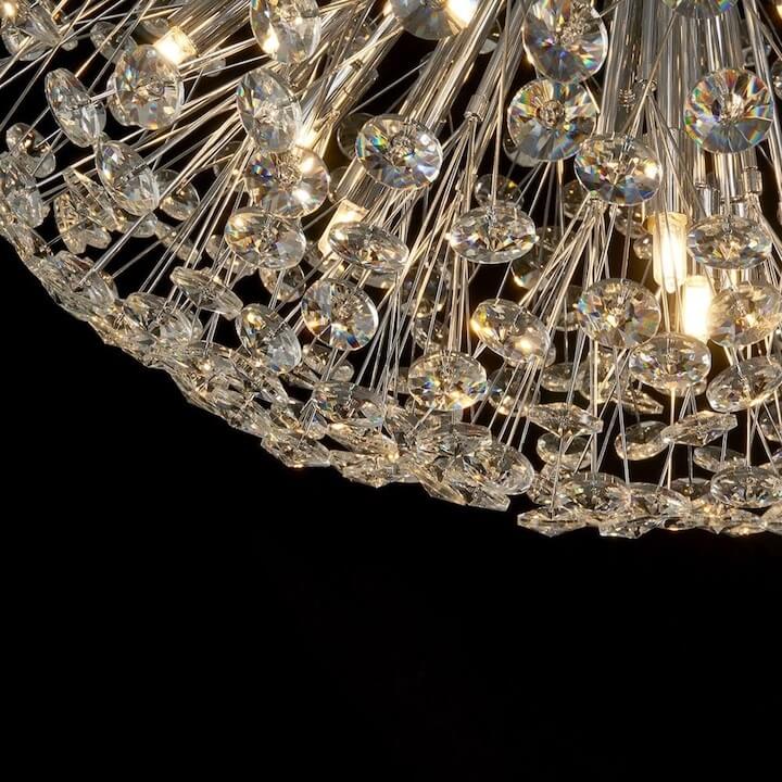 Plafonieră/Aplica Sticlă tip Cristal Ø35cm Crom, 5xE14  Structură Modernă