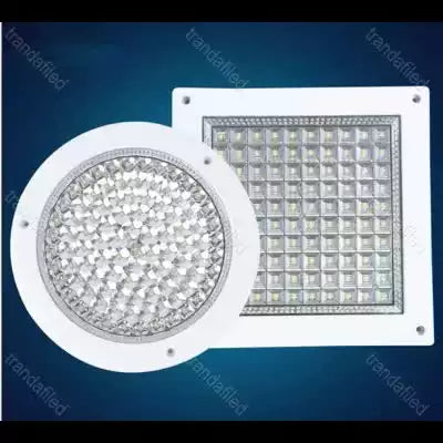 Comparatie plafoniera LED rotunda si plafoniera LED patrata pentru interior modern