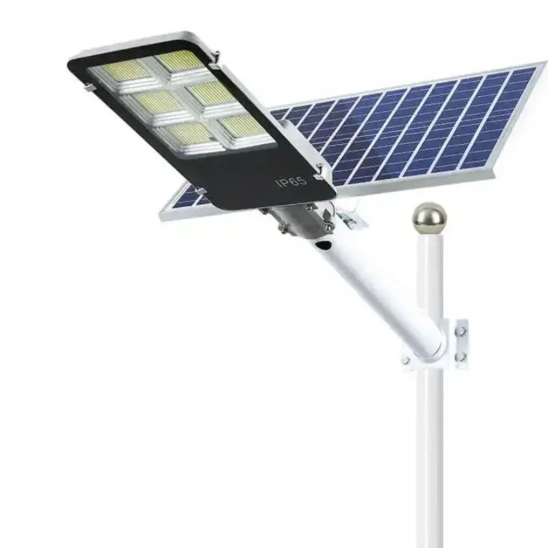 Lampa stradala solara LED 300W cu panou solar, iluminat exterior curte si gradina, IP65 rezistenta la apa