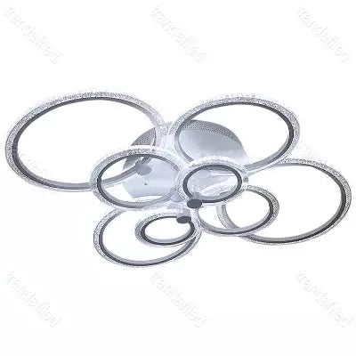 Lustră LED 220W, Negru, 3 Culori, Montaj Tavan/Perete, Design Modern 8857/8BK - lustra led