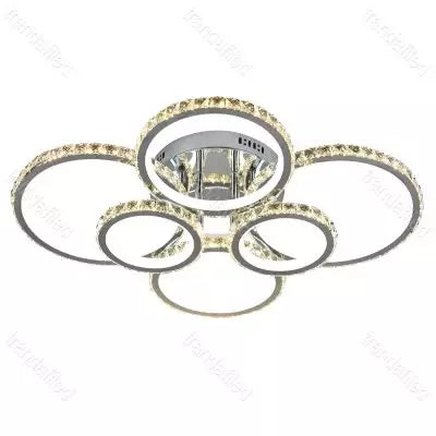 Lustră LED 208W cu Telecomandă, Negru, 3 Culori, Dimabilă, Design Modern, Tavan - lustra led
