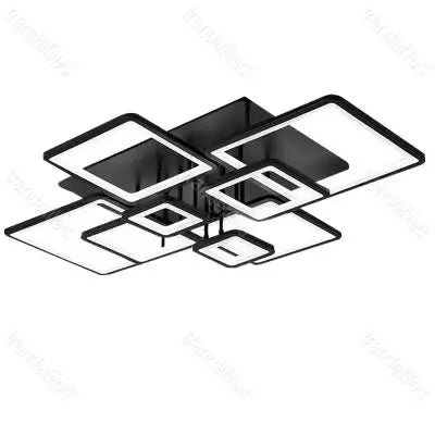 lustra-led-de-tavan-320w-neagra-cu-design-modern-si-telecomanda-dimabila-cu-3-culori-de-lumina-pentru-living-sufragerie-sau-birou