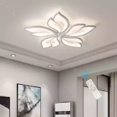 lustra-led-alb-modern-cu-design-floral-si-telecomanda-lumina-alb-cald-rece-pentru-living-birou