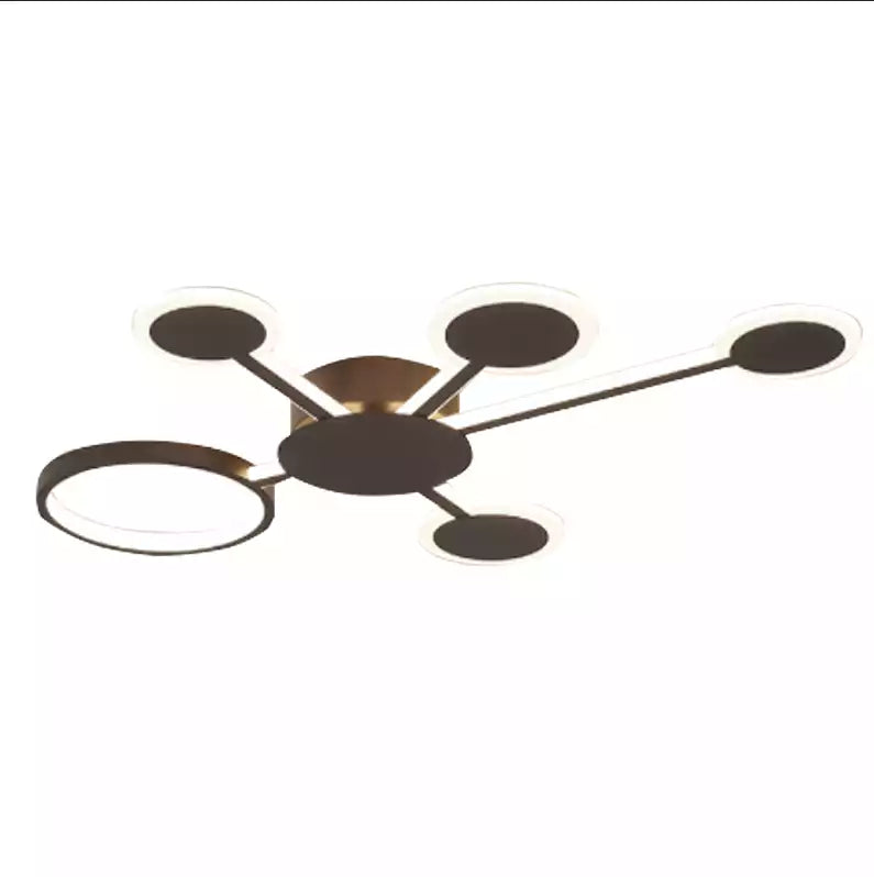 lustra-led-92w-cu-telecomanda-dimabila-design-modern-cu-cercuri-tavan-alb-si-negru