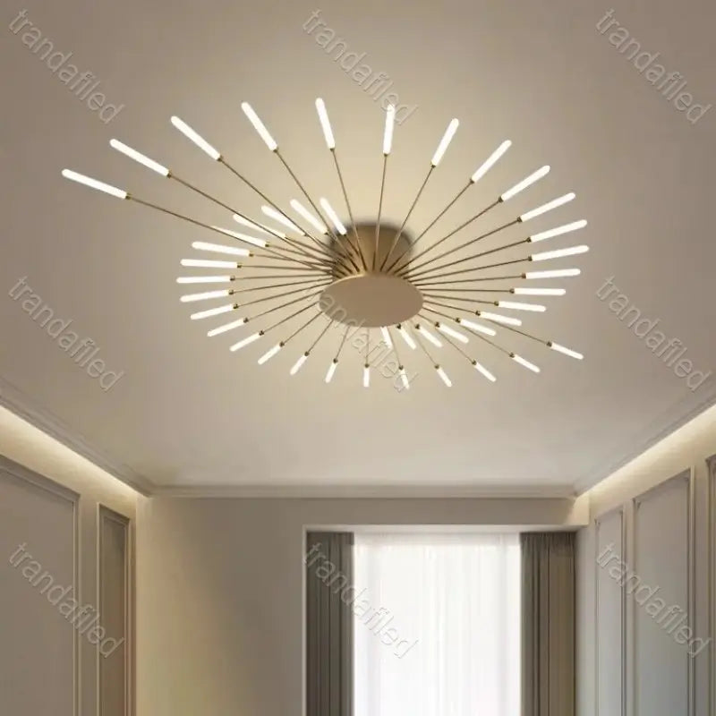 lustra-led-aurie-cu-18-28-42-brate-design-modern-soare
