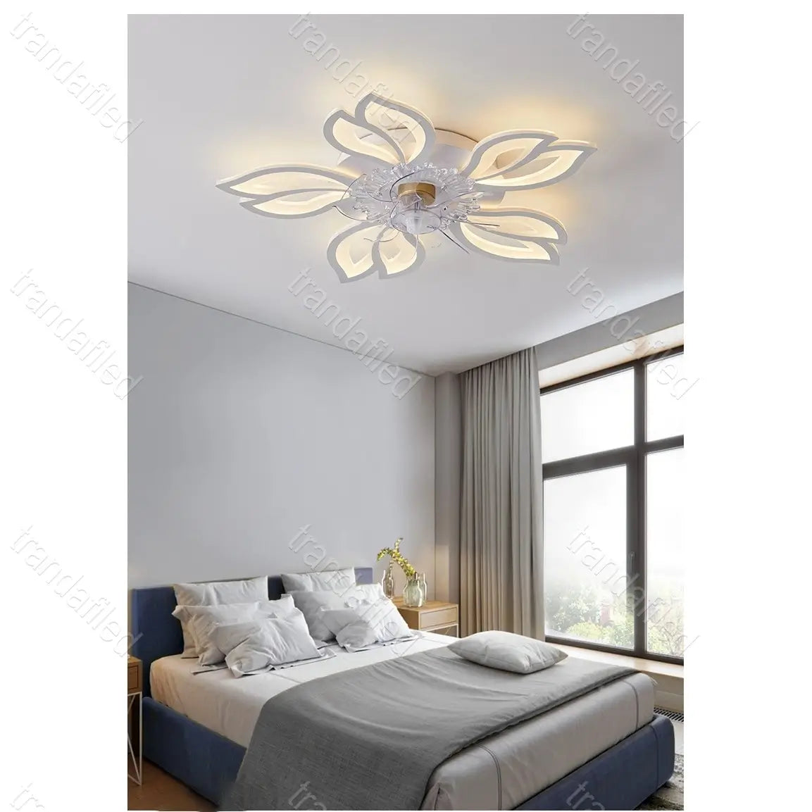 lustra-led-cu-ventilator-modern-floral-cu-telecomanda-si-7-pale