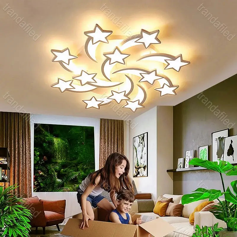 lustra-de-tavan-cu-forma-de-stele-si-lumina-led-alb-cald-design-modern-decor-camera