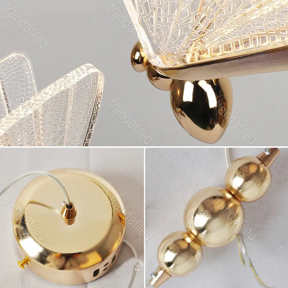 lustra-suspendata-led-cu-3-capete-fluture-aurie-eleganta