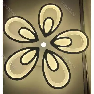 lustra-led-moderna-160w-cu-5-brate-dimabila-si-telecomanda-3-culori-lumina-calda-rece-naturala-diametru-55cm
