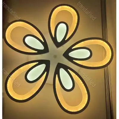 lustra-led-moderna-160w-cu-5-brate-dimabila-si-telecomanda-3-culori-lumina-calda-rece-naturala-diametru-55cm