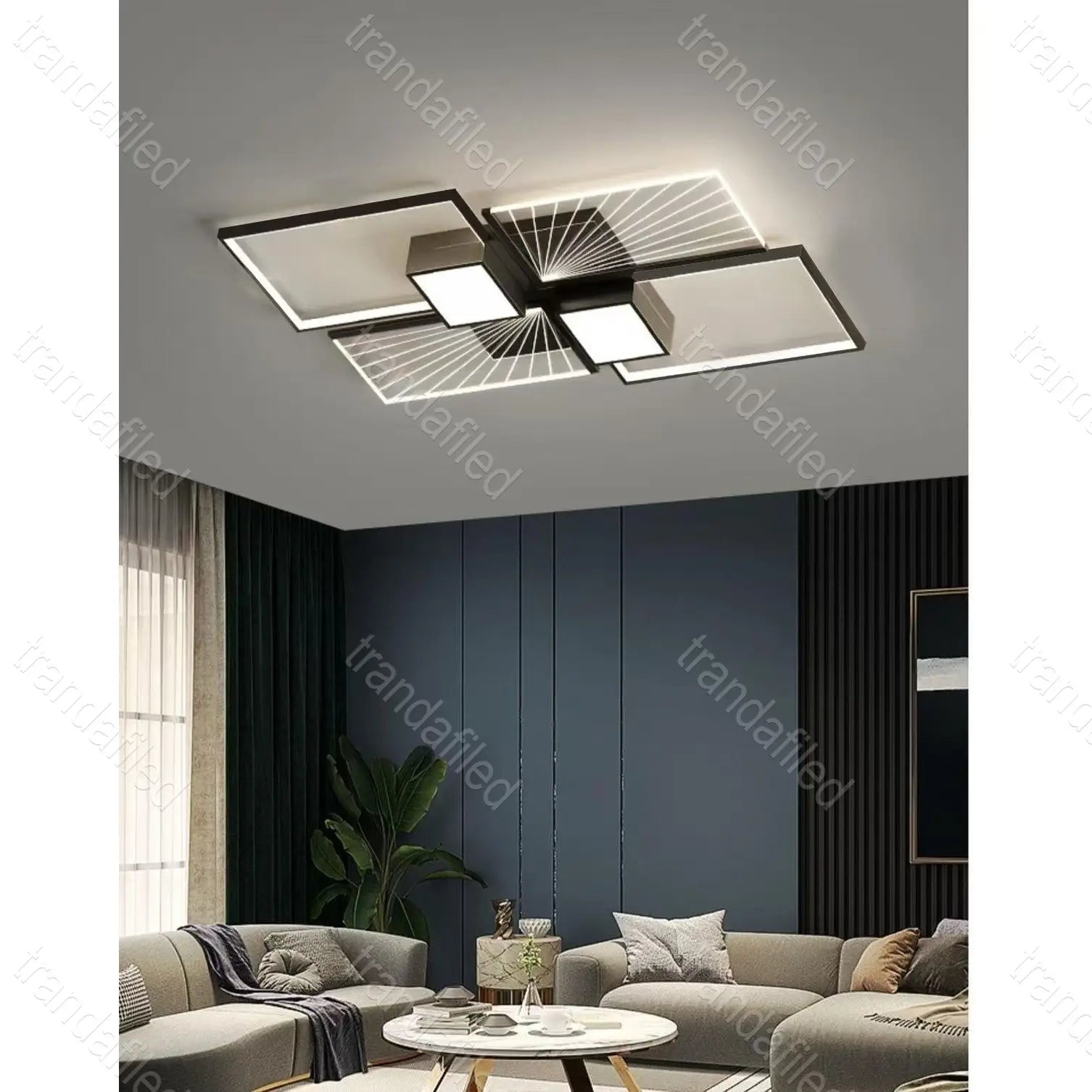 lustra-led-negru-cu-telecomanda-8920bk-modern-geometric-cu-lumina-reglabila