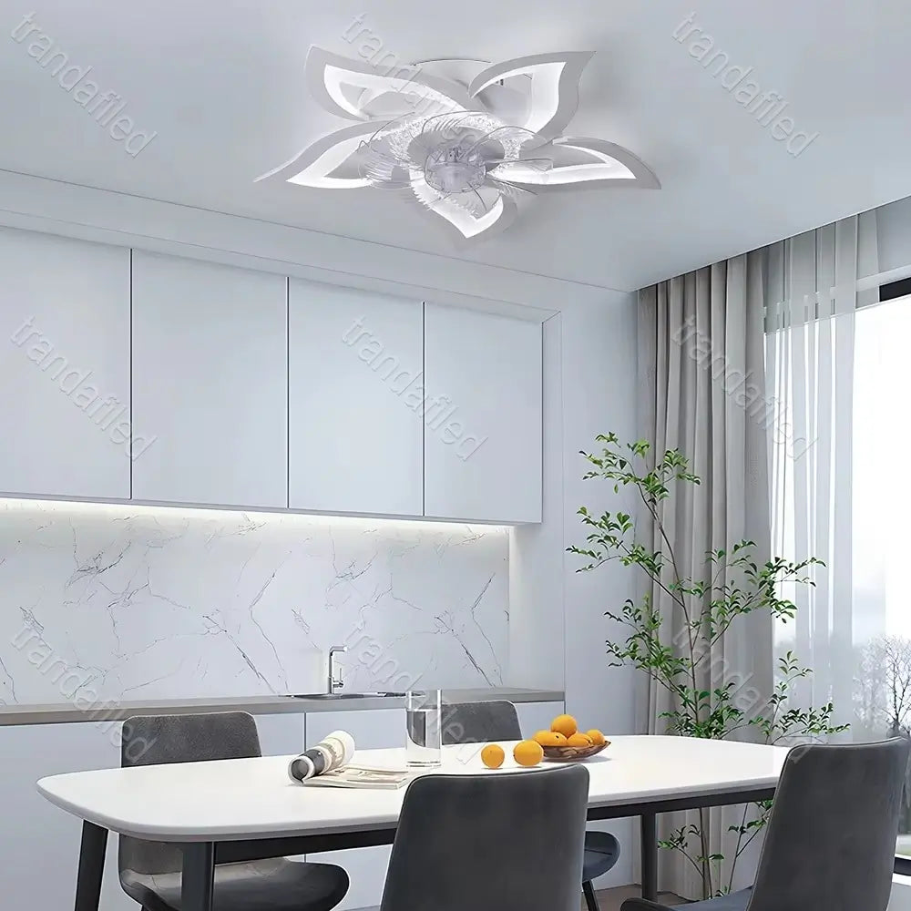 lustra-led-cu-ventilator-8884-5fs-design-floral-cu-telecomanda