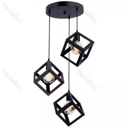 Lustra-moderna-din-metal-cu-3-pendule-cubice-negru-E27-design-industrial-pentru-living-sufragerie-bucatarie-8769B