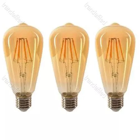 Bec LED Vintage ST64 E27 – 4W / 6W / 8W, Filament, Alb Cald 2200K - lustra led