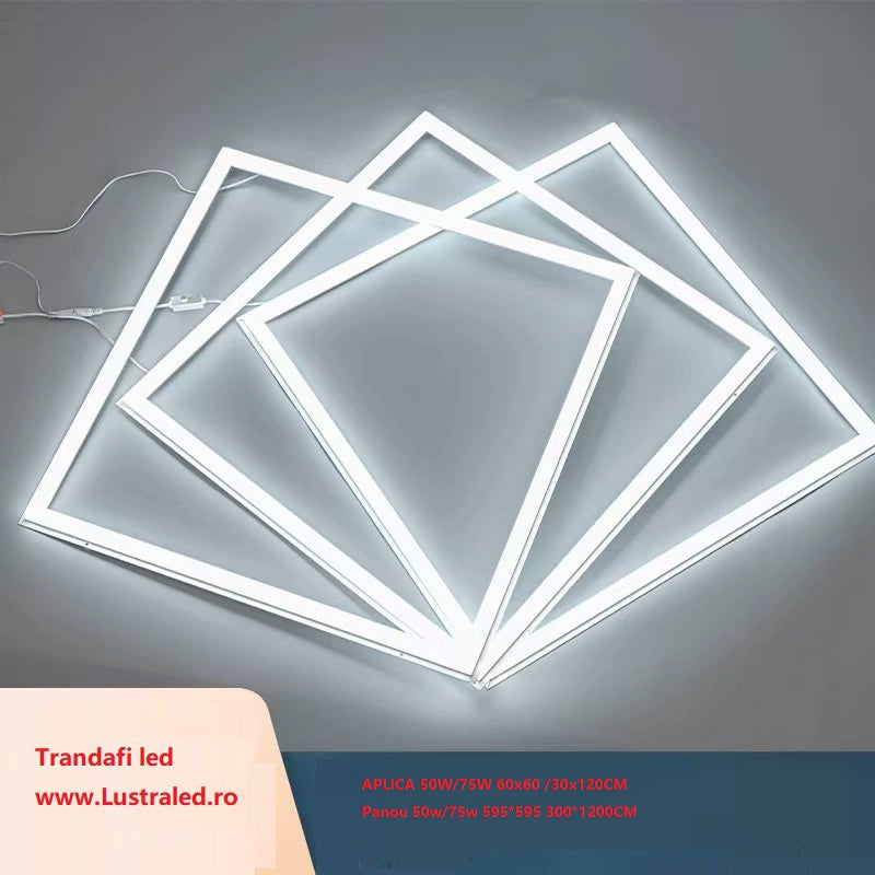 panou-led-slim-48w-595x595x7mm-tavan-casetat-iluminat-birou-modern