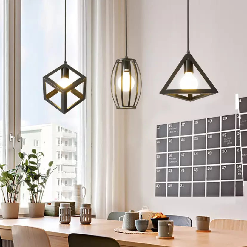 Pendul-modern-din-metal-set-3-modele-geometrice-negru-E27-pentru-living-bucatarie-dining-8769B