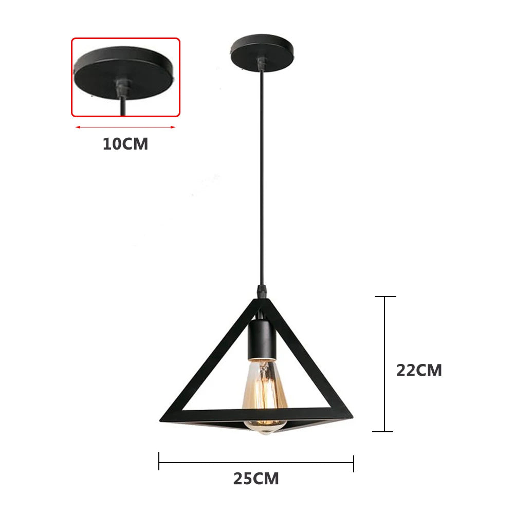 Pendul-modern-din-metal-set-3-modele-triunghiular-cubic-cilindric-E27-negru-design-industrial-pentru-living-bucatarie