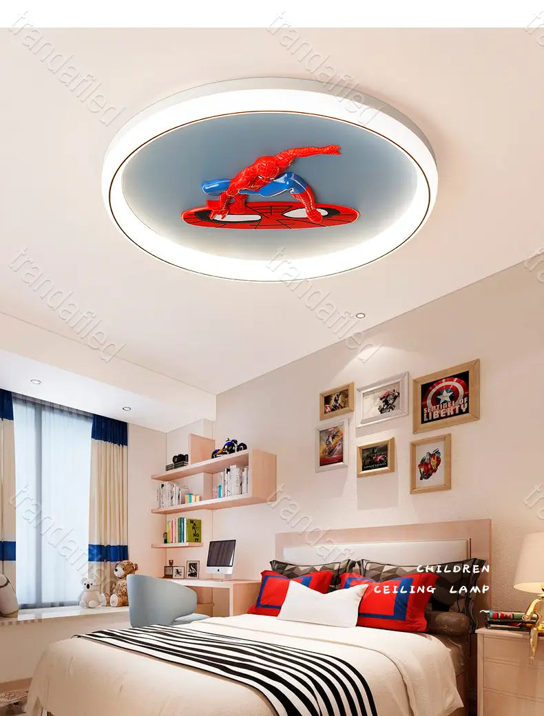 plafoniera-led-rotunda-copii-spiderman-cu-lumina-rece-naturala-calda