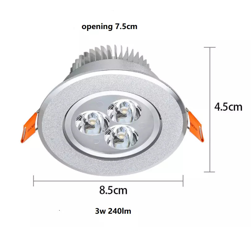 Spot LED 1W / 3W / 5W / 7W / 9W / 12W / 15W / 18W Rotund Mobil Argintiu 220V – Iluminat Modern și Eficient - lustra led