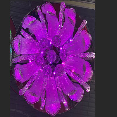 Lustra 313/450 multicolora, telecomanda, 6*e27 dulie ceramica, leduri multicolora - AliLed