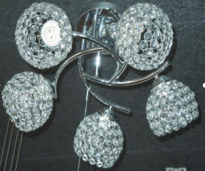 Lustra 601/5 cristal , 5*E27, abajur semitransparent cristal - AliLed