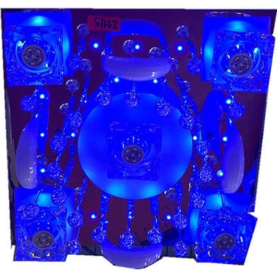 Lustra 8211/5, 400mm multicolora, telecomanda, 5*e27 dulie ceramica, leduri Multicolor - AliLed