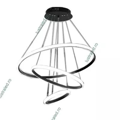 Lustre Led Living negru Lumina Neutra /alb Cu Telecomanda L01/20 40 60 - lustra led