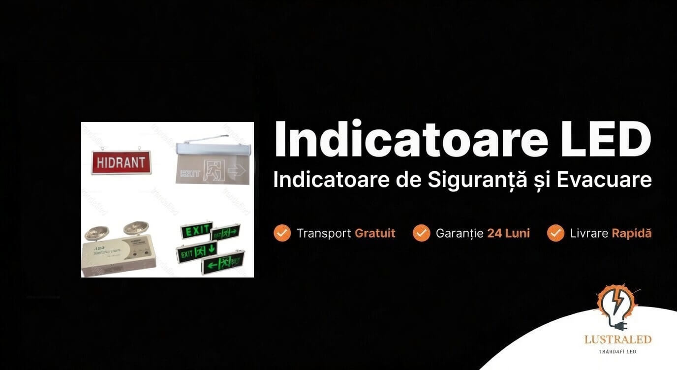 Indicator LED iesire de urgenta pentru cladiri comerciale