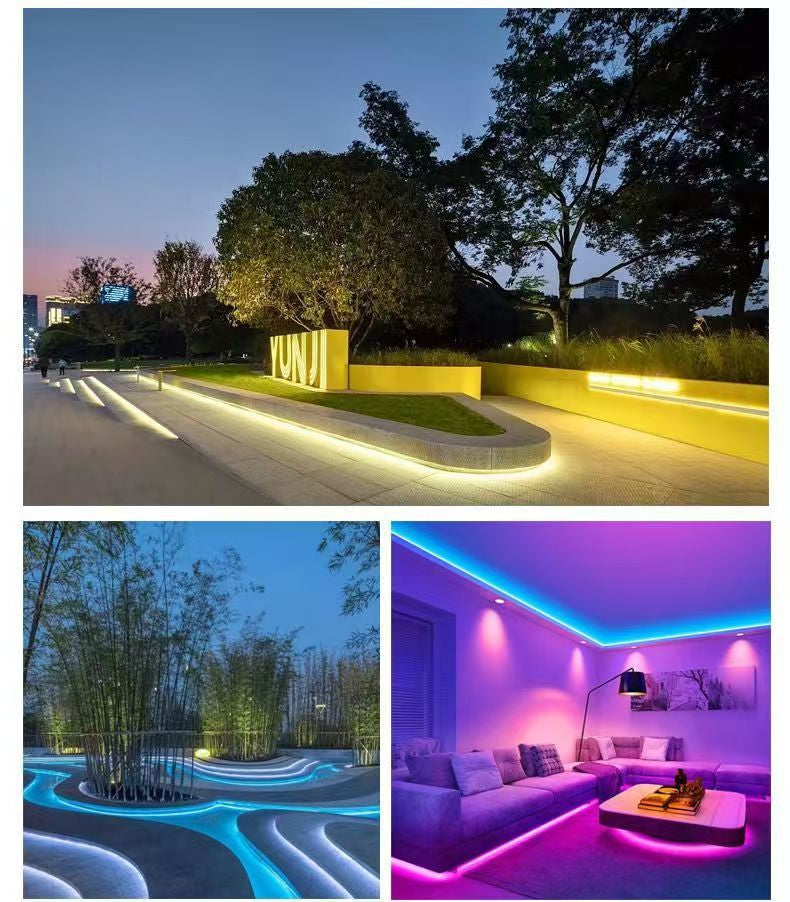 Neon Flex LED Alb Cald 10M 220V – Iluminat Decorativ pentru Gradina, Terasa si Balcon - lustra led