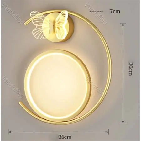 aplica-led-fluture-auriu-28w-cu-lumina-rece-naturala-calda-pentru-copii