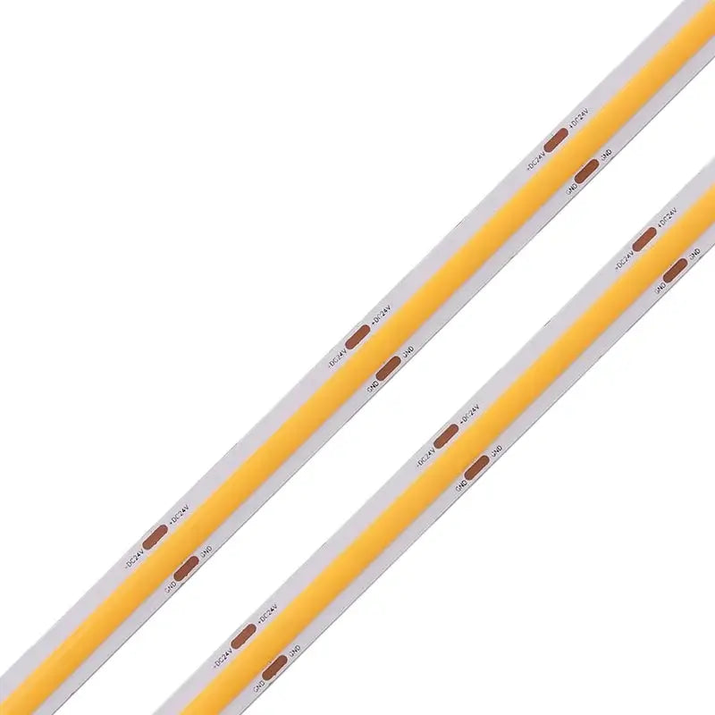 Bandă LED COB 12V 10W/m Alb Rece 6000K detaliu suprafață uniformă fără puncte vizibile