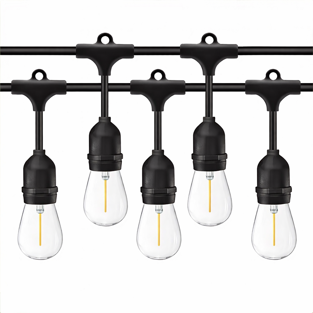 Ghirlanda Becuri Exterior 50m 50 Becuri E27 IP65 – Lumini Gradina Terasa - lustra led