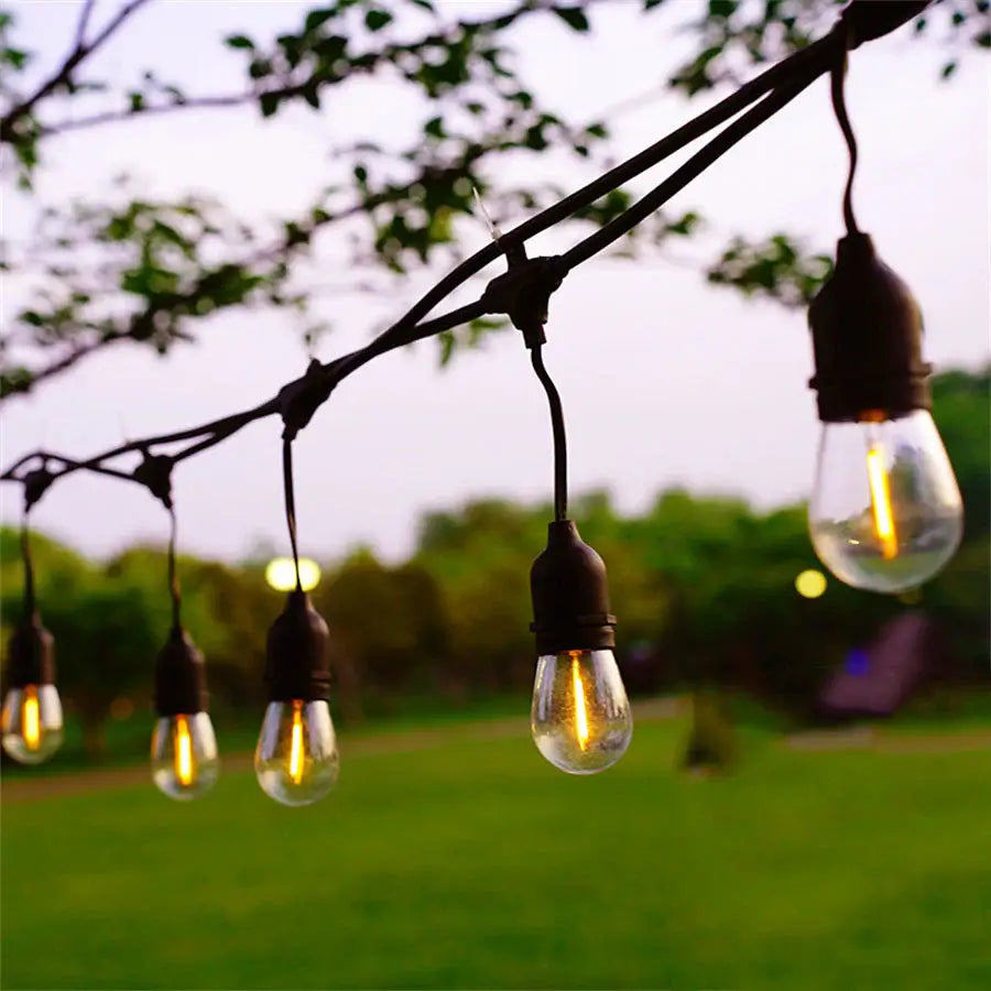 ghirlanda becuri exterior 5m cu 10 dulii e27 pentru gradina terasa balcon