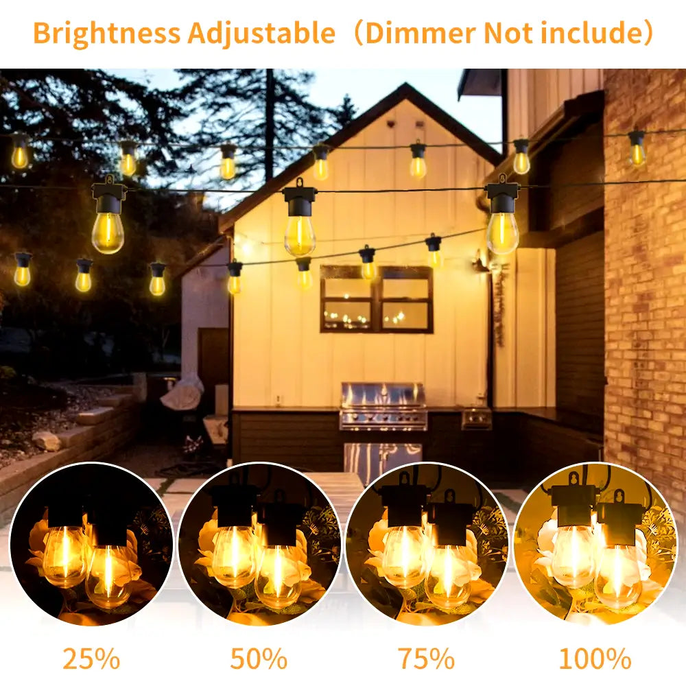 ghirlanda becuri exterior efect lumina ambientala pentru terasa si gradina