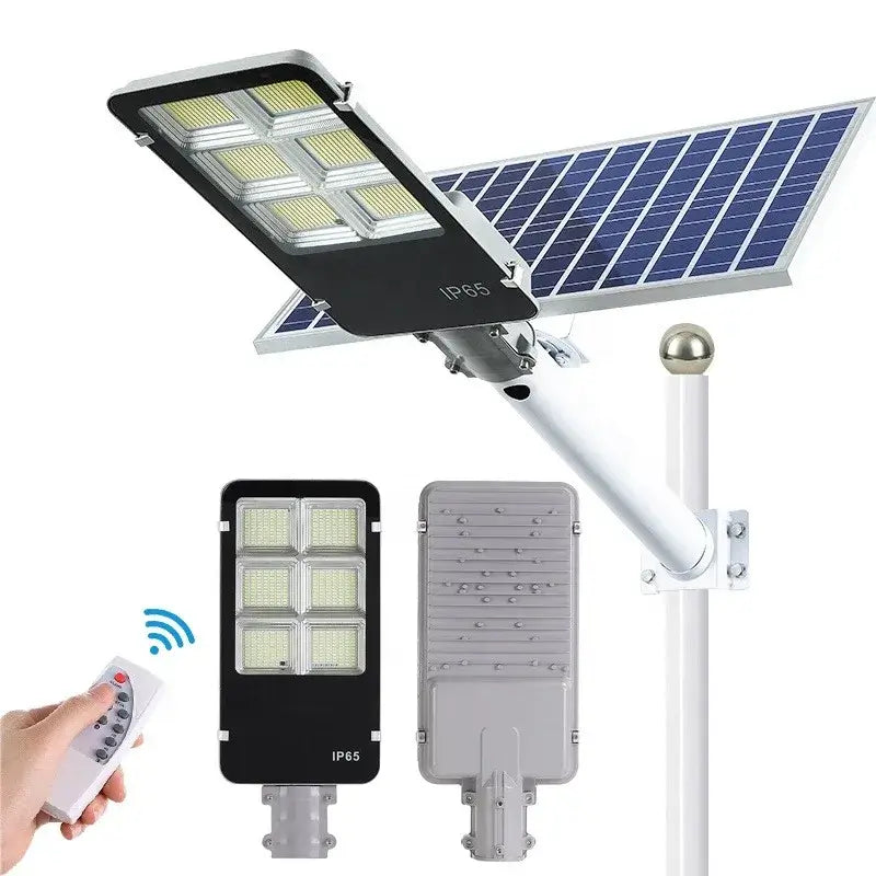 Lampa LED solara cu panou solar separat si suport montaj pentru iluminat exterior