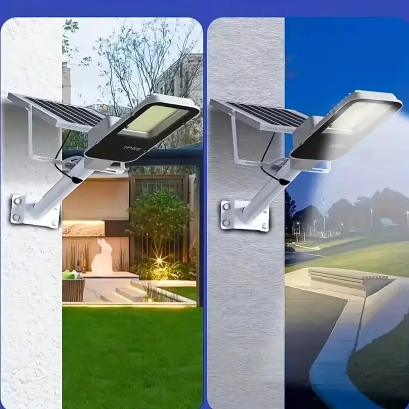 Lampa solara LED 400W montaj pe stalp sau perete pentru iluminat exterior