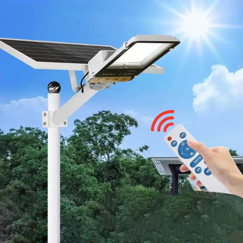 Lampa solara LED 400W cu telecomanda pentru control iluminat exterior